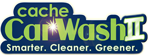 Cache Car Wash II Logo: Smarter. Cleaner. Greener.